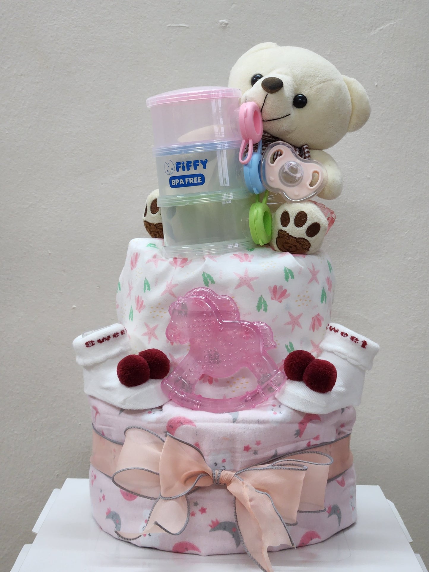 Baby Girl Diaper Cake